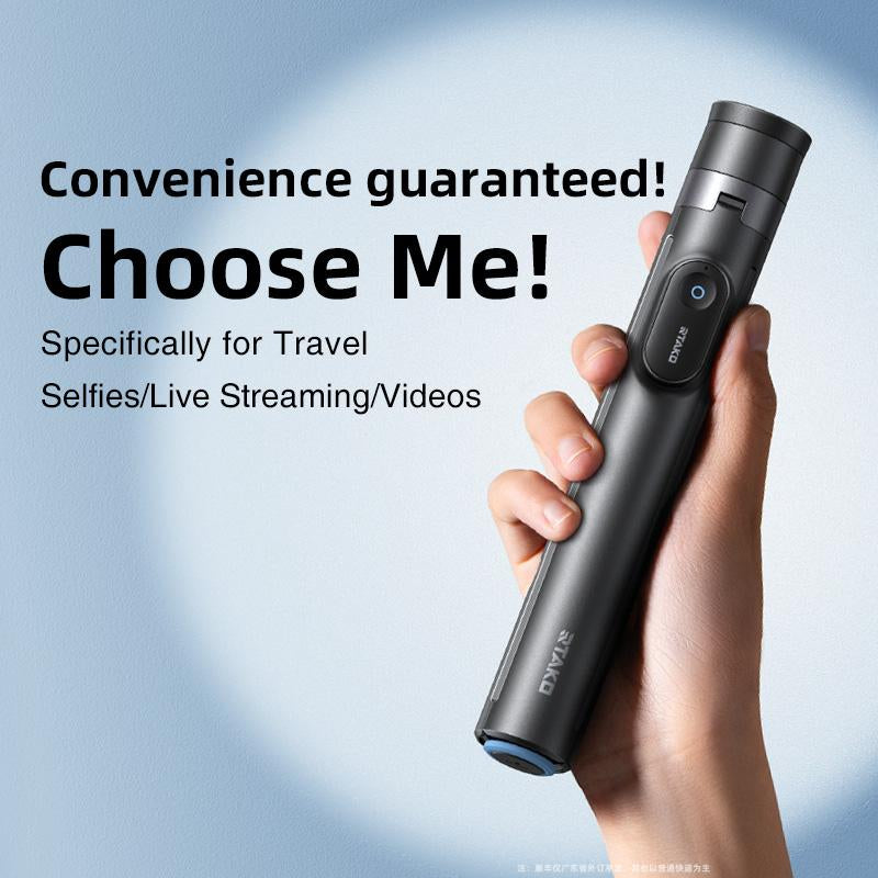 60"Portable Selfie Tripod with Remote,One Click Open, Wireless Remote Included.For Cellphone.