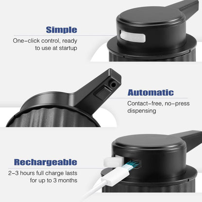 Blancel Automatic Soap Dispenser Touchless Auto Hand Dish Soap Dispenser Hands Free Electric Soap Dispenser Rechargeable for Kitchen Bathroom